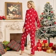 thumbnail image 7 of WEHUSE Christmas Pajamas Womens Long Sleeve Button Down Sleepwear Holiday Matching Pjs Comfy Long Pants Lounge Set S-XL, 7 of 7