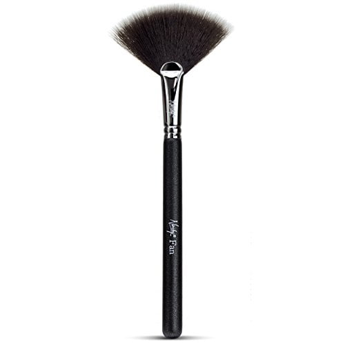 Nanshy Highlighter Fan Makeup Brush for Highlight Application (Onyx Black)