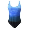 thumbnail image 7 of Lopeceal One Piece Swimsuit Women Criss Cross Back Color Block Print Bathing Suits Athletic Modest Swimwear, 7 of 7