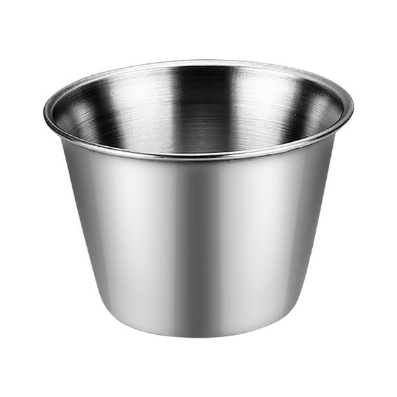 Stainless Steel Condiment Cups, Individual Portion Dipping Sauce Cups, Small Metal Ramekins for Ketchup, BBQ Sauce,Reusable Condiment Cups for Restaurants