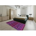 thumbnail image 5 of Ahgly Company Machine Washable Indoor Square Transitional Magenta Pink Area Rugs, 7' Square, 5 of 7