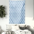 thumbnail image 3 of Butterfly Tapestry, Blue Color with Dragonflies Floral Arrangement Swirls Curves Spring, Wall Hanging for Bedroom Living Room Dorm Decor, 40W X 60L Inches, Blue Pale Blue White, by Ambesonne, 3 of 5