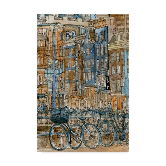 Trademark Fine Art 'City Scene I' Canvas Art by Melissa Wang