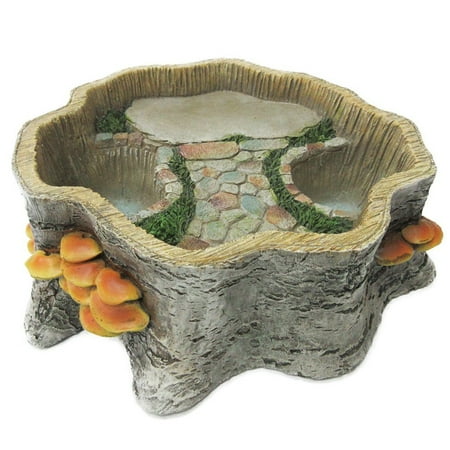 Miniatures Pots Mini Fairy Garden Tree Trump Woodear Planter Pot For DYI Decorative Miniature Fairyland Garden Display Planter 10L ()