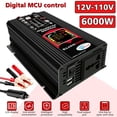 thumbnail image 1 of 6000W Power Inverter DC 12V to 110V Car Converter with USB Port LED Display Remote Controller LED Indicator for Car RV Truck Boat Travel Camping, 1 of 7