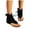 Black, variant on Womens Flat Gladiator Sandals Tassel Fringe Clip-Toe Thong Shoes Lace up Ankle Wrap Casual Summer T-Strap Sandals