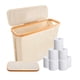 thumbnail image 1 of Toilet Paper Basket, Foldable Toilet Paper Storage Basket with Lid, Toilet Paper Storage Rack, 1 of 5
