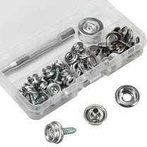 Willstar 62pcs Canvas Snap Kit ,Stainless Steel Canvas to Screw Press Stud Snap Boat Cover Fastener