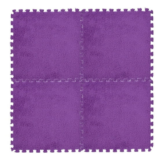 25X25cm Kids Carpet Foam Puzzle Mat EVA Shaggy Velvet Baby Eco Floor Purple kitchen mats for floor