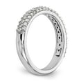 thumbnail image 6 of 14K White Gold Ring Band Wedding Diamond Round Micro Pave , Size 8, 6 of 7