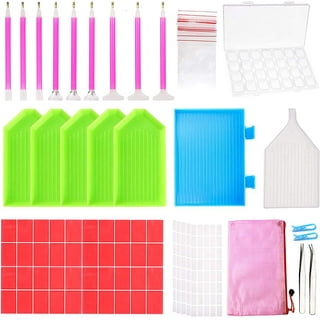 60 Pieces 5D Diamond Painting Tools, DIY Painting Accessories Diamond Cross Sticky Clay for Mother's Day Craft, Tray Kits and Fix Tool Diamond