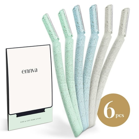 ennva Eyebrow Razor for Women | Dermaplane Facial Razors for Women Face | Hair Trimmer Face Razor for Women Body Use | Multipurpose Facial Hair Removal Disposable Blades Eyebrow Shaper Tool - 6pcs