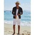 thumbnail image 4 of COOFANDY Mens Knit Button Down Shirt Vintage Short Sleeve Polo Shirts Casual Beach Tops Fashion Hawaiian Shirt, 4 of 6