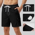 thumbnail image 2 of Frostluinai Men Swim Trunks with Liner Quick Dry Breathable Board Shorts Solid Bathing Shorts Pocket for Summer Beach Cruise Water Park, 2 of 6