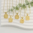 thumbnail image 5 of Alphabet Necklace 26 Letters Hollow Out Square 18K Necklace Fashion Jewelry, 5 of 10