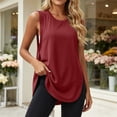 thumbnail image 6 of MAFYTYTPR Women's Side Slit Longline Round Neck Tank Tops Spring Summer Solid Color Casual Tops for Sports Workout 1PC S-XXL, 6 of 8