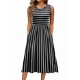 thumbnail image 1 of Vestido Zeagoo sin mangas para mujer con estampado floral de verano, 1 of 8