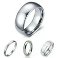 thumbnail image 2 of 2/3/4/6/8mm Silver Band Men Women's 316L Stainless Steel Engagement Ring Sz 5-13, 2 of 9