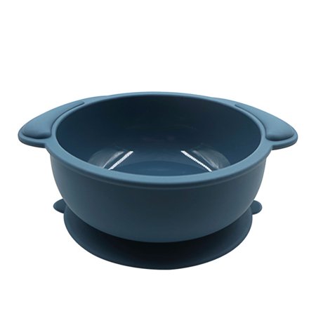 

Baby Suction Dinner Plate Infant Learning Feeding Dish Silicone Solid Color Bowl