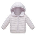 thumbnail image 4 of JUMEYU Youth Girls Winter Coat Girls Winter Puffer Lightweight Coat Thick Padded Soft Fleece Jacket with Hood Size 6-7 (Purple,6-7 Years), 4 of 9