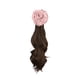 thumbnail image 5 of Clip de extensión de cabello de cola de caballo | Bouffant sintético grande y voluminoso ondulado | Aspecto natural realista | Fácil de usar | Trenzable | Para las mujeres y las niñas | 1 Pieza, 5 of 5