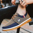 thumbnail image 6 of Men's solid belt casual sports shoes- lightweight breathable fabric upper and PU sole, low-top round toes, suitable for training in all seasons, outdoor and daily wear- Navy , daily wear shoes/sports, 6 of 8