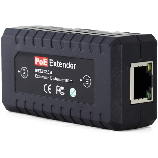 PoE Extender Ethernet Repeater 1 Puerto 10/100, IEEE802.3af para siste