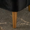 thumbnail image 5 of 1PC club chair With a curved backrest and iconic splayed legs, velvet features, RUBBERWOOD, 27.50" W x 28.50" D x 28.00" H, for living room, 5 of 12