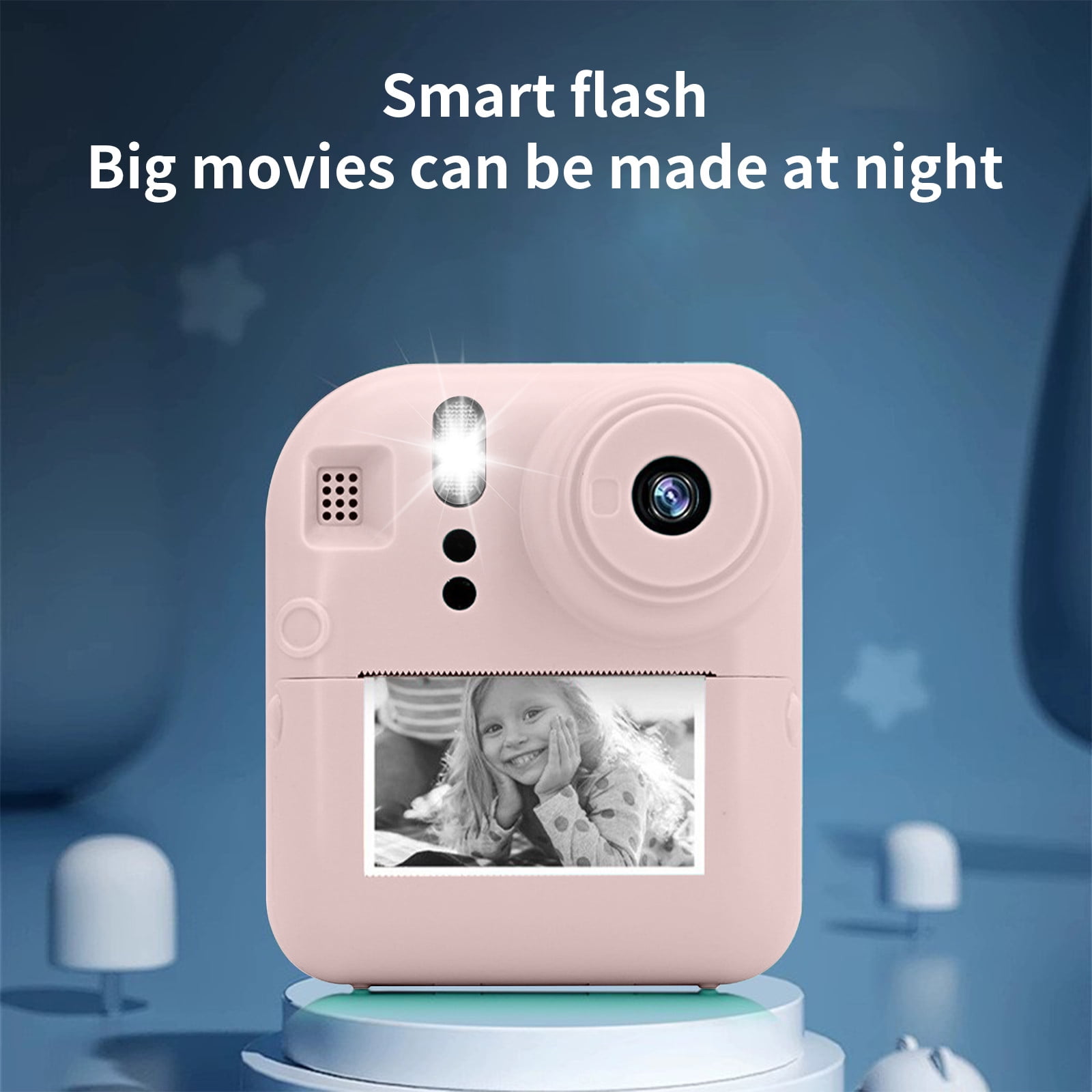 Portable 1080P High Definition Digital Video Camera, DV Camcorder HD Image, LCD Screen, Photo Shooting/Video Recording/Instant Printing, 1000mAh Battery and USB Charging