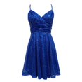AODONG Dresses Ruched Bodycon Dress Sparkly Sequin