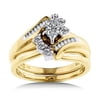 Facets of Fire 3/8 Carat Marquise Diamond Bridal Set