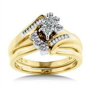 Facets of Fire 3/8 Carat Marquise Diamond Bridal Set