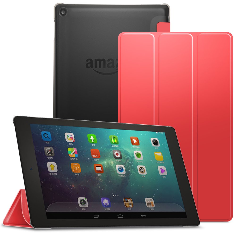 Infiland Fire HD 10.1" Case Slim Smart Cover with Translucent Frosted