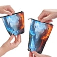 thumbnail image 3 of Picia Red And Blue Fire Mountains Print Telescopic Pencil Case, Telescopic Pen Holder Telescopic Pencil Pouch Bag Stationery Pencil Case Box Storage Organizer Makeup Bag, 3 of 6