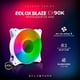 thumbnail image 3 of Ventilador Gamer BALAM RUSH EOLOX BLAZE EX90W 120mm ARGB  Diseño Circular Rainbow 1200RPM Blanco 3 Pin BR-938037, 3 of 6