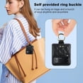 thumbnail image 7 of Case for Samsung Galaxy Z Flip 3 with Ring, Luxury Soft Rhomboid for Women Men PU Leather + Hard PC Shell Ultra Thin Slim Durable Shockproof Protective Cover for Galaxy Z Flip 3 5G Black, 7 of 7
