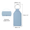 thumbnail image 2 of Uxcell Leather Keychain Blanks, 4 Pack PU Leather Key Fob with Key Rings, Light Blue, 2 of 6