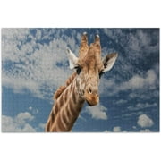 Bestwell Blue Sky and Giraffe Jigsaw Puzzle 500 Pieces for Adults Teens Kids