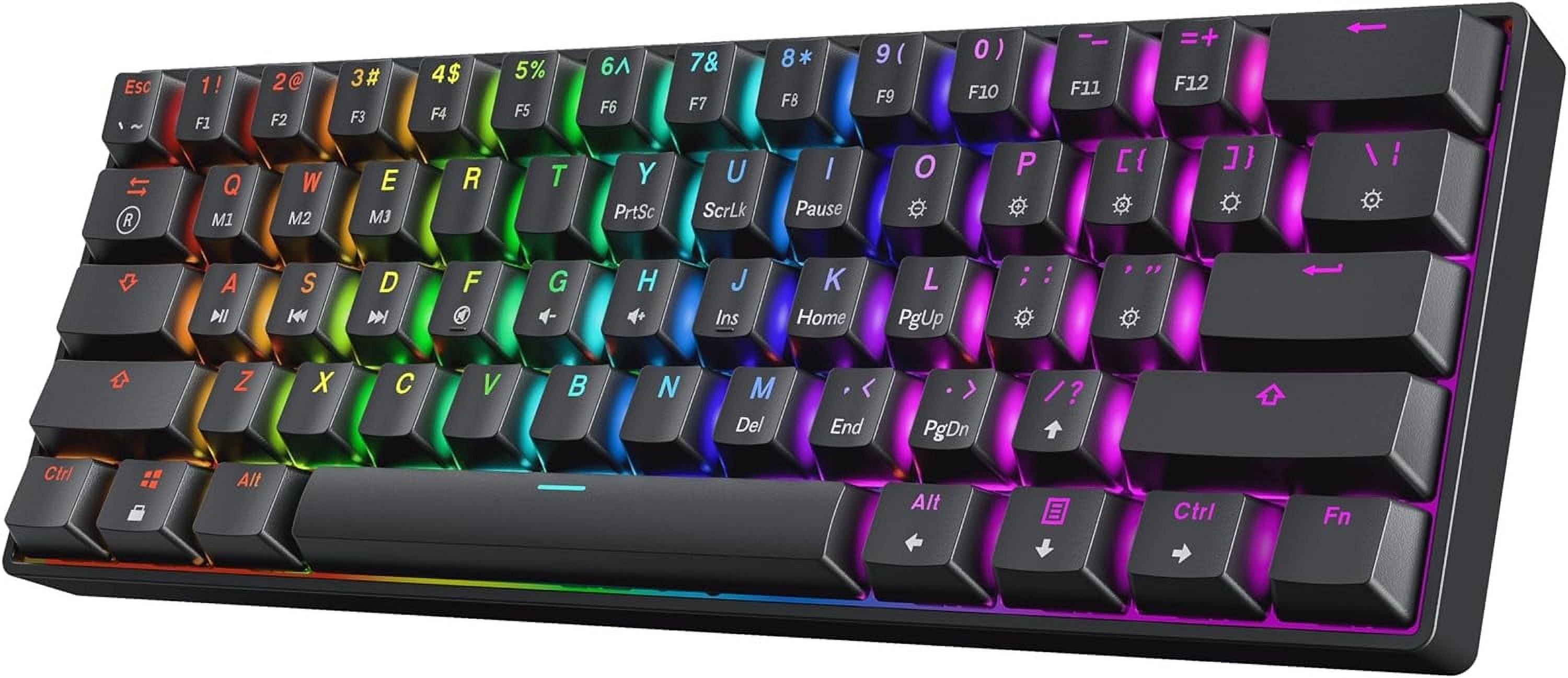 Geeky GK61 60% Mini Wired Gaming Keyboard | RGB LED | 61 Keys