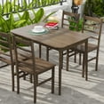 thumbnail image 4 of Costway Wood Dining Table 43.5"Modern Kitchen Table Rectangle W/ Solid Rubber Wood Legs, 4 of 10