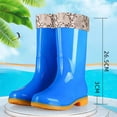 thumbnail image 7 of Taqqpue Women's Rain Boots Plus Size Mid-Calf Fleece Lined Warm Thick Sole Mid Heel Waterproof Boots for Women Size 5-10.5 Non-Slip Waterproof Garden Shoes Outdoor Wet Weather, 7 of 7