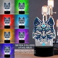 thumbnail image 2 of DIY diamante pintura LED luz lobo bordado noche lámpara hogar ornamento artesanías FLhrweasw Nuevo, 2 of 9