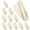 Ivory, variant on Elcoho 12 Pieces Satin Cloth Napkins, 17 x 17 inch Square Soft Dinner Napkins, Ivory for Wedding Home Party Restaurant Decor