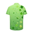thumbnail image 4 of Xdegoge St Patricks Day Shirt for Men Plus Size Button Down V Neck Shirts Green St Patrick's Casual Loose Tops Shamrock Print Irish Top, 4 of 5