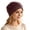 19#Brown, variant on Women Cotton Chemo Turban Floral Pleated Beanie Stretch Elastic Head Coverings For Hair Loss Cancer Patients Camel One Size