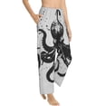 thumbnail image 6 of Salouo Abstract Ink Octopus Print Women's Pajama Pants Casual Loose Sweatpants PJs Flowy Pants Drawstring Palazzo for Women Wide Leg Pants Lounge Pajama -Small, 6 of 8