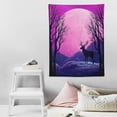 thumbnail image 4 of FUMJ  Tapestries Trippy Sun Moon Tapestry Mountain Forest Elk Tapestries Natural Landscape Purple Art Wall Hanging Suitable for Home Decor Bedroom Living Room, 4 of 7