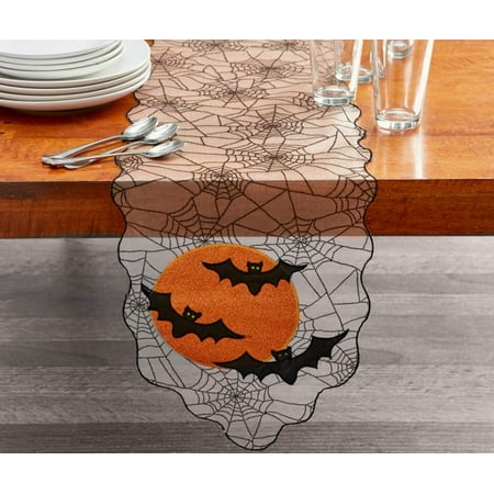 Halloween Spider Web Lace Table Runner