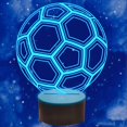 thumbnail image 3 of YSTIAN 3D Football Soccer Night Light led Lamp Illusion 16 Color Changing Table Desk Decoration Lamps Birthday Gift Acrylic Base USB Cable Toy, 3 of 5
