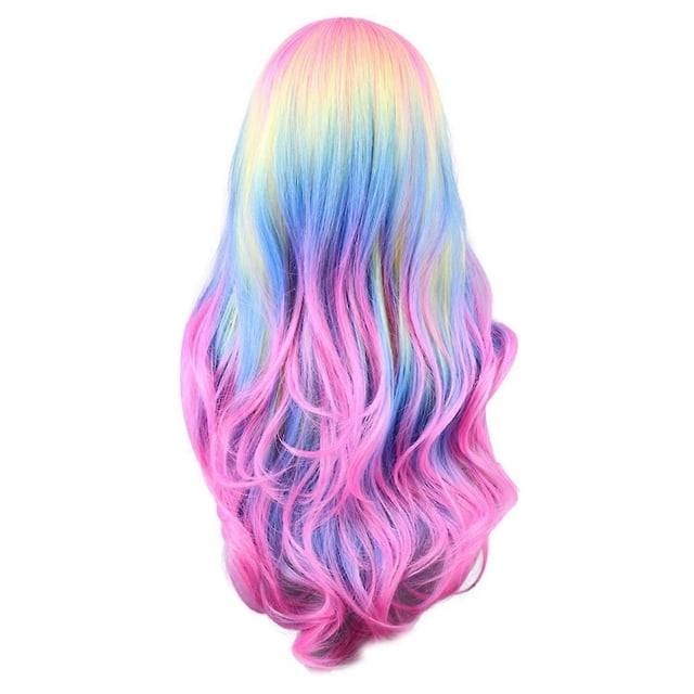 Rainbow Wig European & American Cosplay Wig Party Ghost Festival Wig